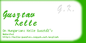 gusztav kelle business card